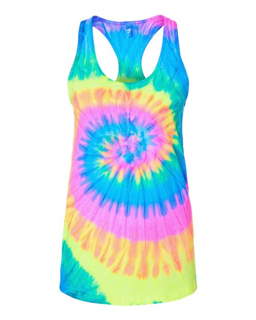 Colortone Women's Tie-Dyed Racerback Tank Top 3400