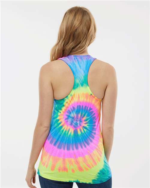 Colortone Women's Tie-Dyed Racerback Tank Top 3400