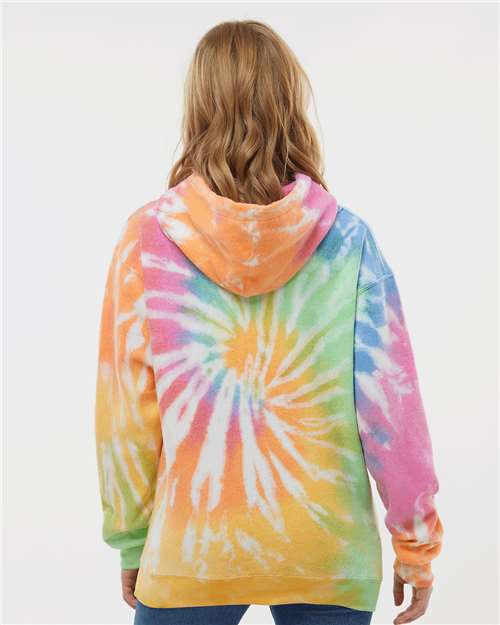 Colortone Unisex Tie-Dyed Cloud Fleece Hooded Sweatshirt 8600