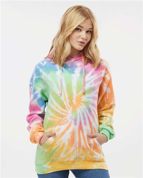 Colortone Unisex Tie-Dyed Cloud Fleece Hooded Sweatshirt 8600