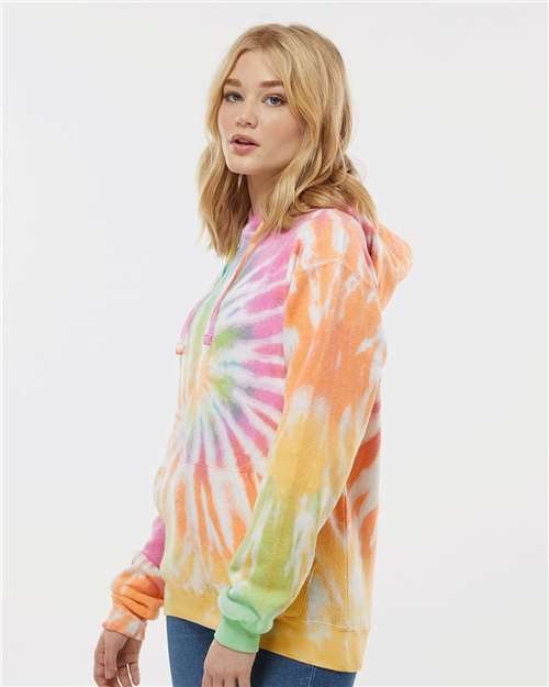 Colortone Unisex Tie-Dyed Cloud Fleece Hooded Sweatshirt 8600
