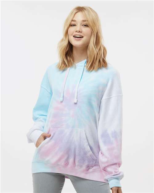 Colortone Unisex Tie-Dyed Cloud Fleece Hooded Sweatshirt 8600