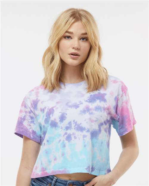 Colortone Women's Tie-Dyed Crop T-Shirt 1050