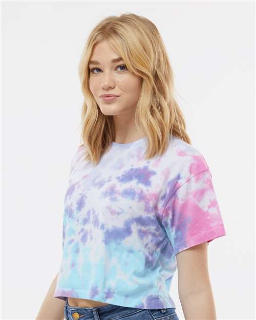 Colortone Women's Tie-Dyed Crop T-Shirt 1050