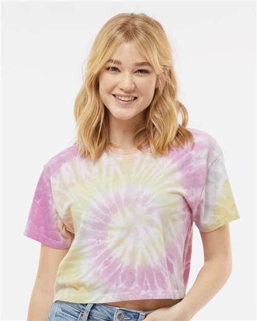 Colortone Women's Tie-Dyed Crop T-Shirt 1050