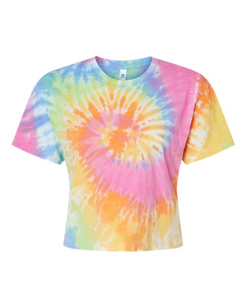 Colortone Women's Tie-Dyed Crop T-Shirt 1050
