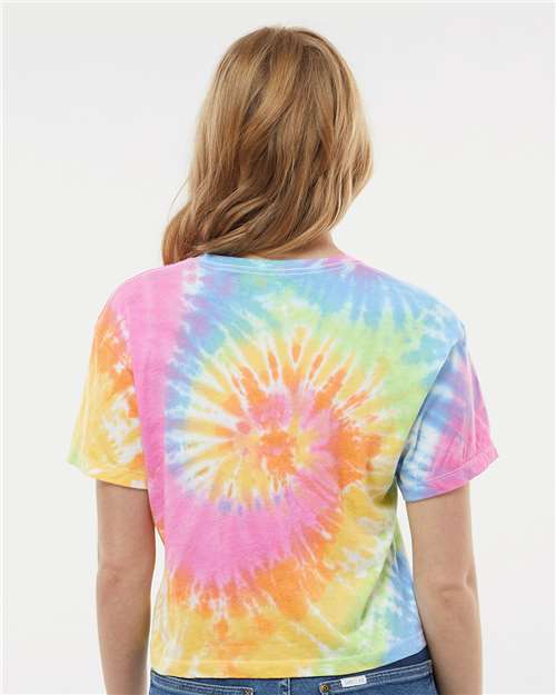 Colortone Women's Tie-Dyed Crop T-Shirt 1050