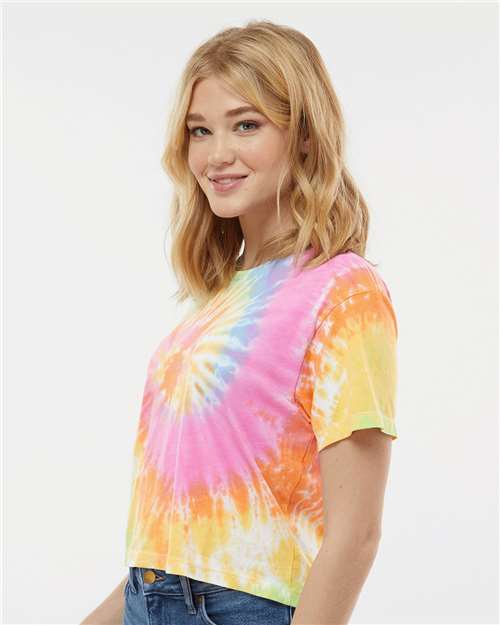 Colortone Women's Tie-Dyed Crop T-Shirt 1050