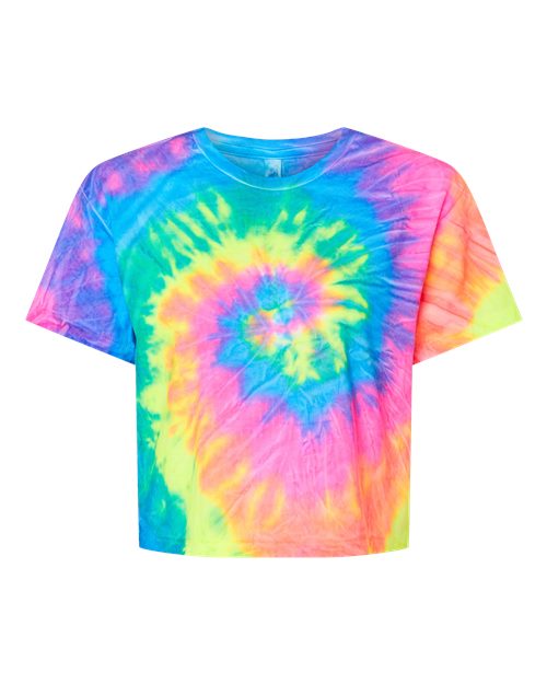 Colortone Women's Tie-Dyed Crop T-Shirt 1050