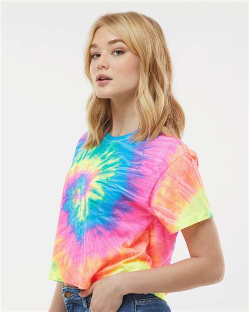 Colortone Women's Tie-Dyed Crop T-Shirt 1050