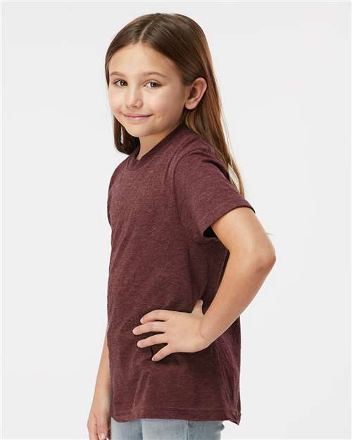 Tultex Youth Fine Jersey T-Shirt 235 - Heather Burgundy