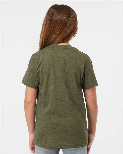 Tultex Youth Fine Jersey T-Shirt 235 - Heather Military Green