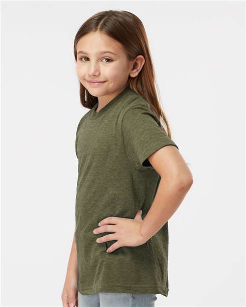 Tultex Youth Fine Jersey T-Shirt 235 - Heather Military Green