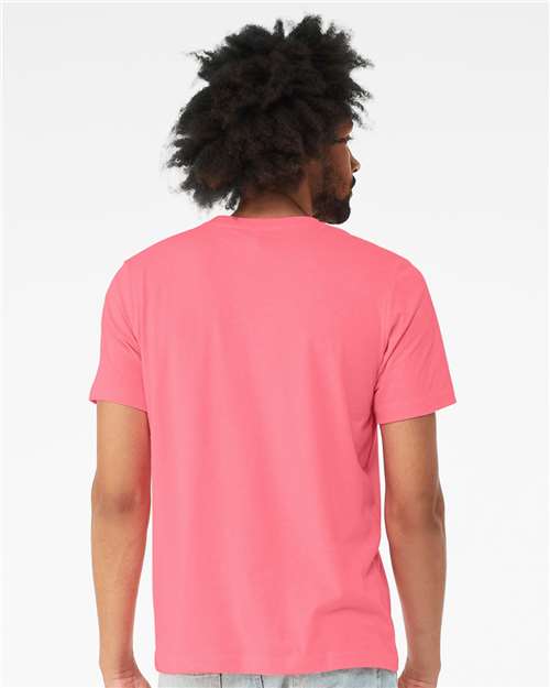 BELLA + CANVAS CVC Jersey Tee 3001CVC - Neon Pink