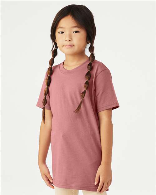 BELLA + CANVAS Youth Jersey Tee 3001Y - Mauve