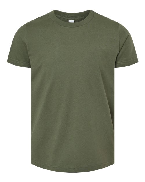 BELLA + CANVAS Youth Jersey Tee 3001Y - Military Green