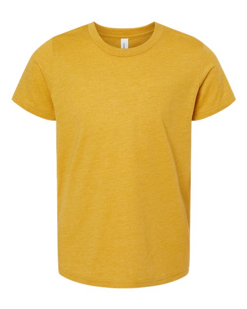 BELLA + CANVAS Youth CVC Jersey Tee 3001YCVC - Heather Mustard