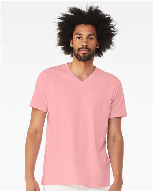 BELLA + CANVAS Unisex Jersey V-Neck Tee 3005 - Pink