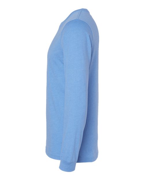 BELLA + CANVAS Heather CVC Long Sleeve Tee 3501CVC - Heather Carolina Blue