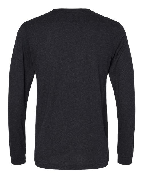BELLA + CANVAS Unisex Triblend Long Sleeve Tee 3513 - Black Heather Triblend