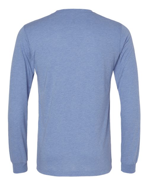 BELLA + CANVAS Unisex Triblend Long Sleeve Tee 3513 - Blue Triblend