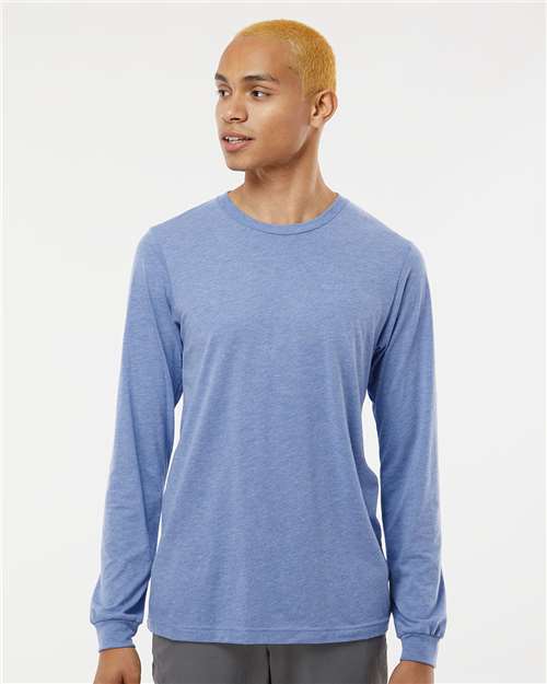 BELLA + CANVAS Unisex Triblend Long Sleeve Tee 3513 - Blue Triblend