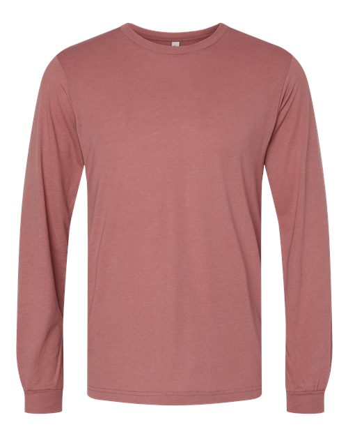 BELLA + CANVAS Unisex Triblend Long Sleeve Tee 3513 - Mauve Triblend