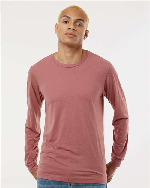 BELLA + CANVAS Unisex Triblend Long Sleeve Tee 3513 - Mauve Triblend