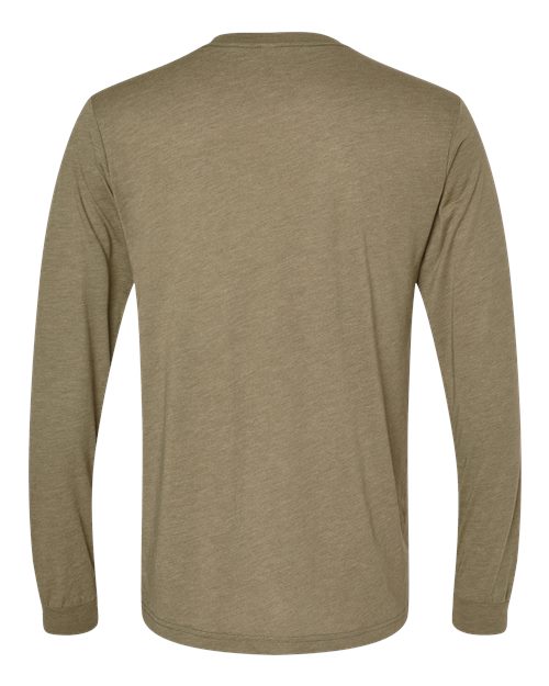 BELLA + CANVAS Unisex Triblend Long Sleeve Tee 3513 - Olive Triblend