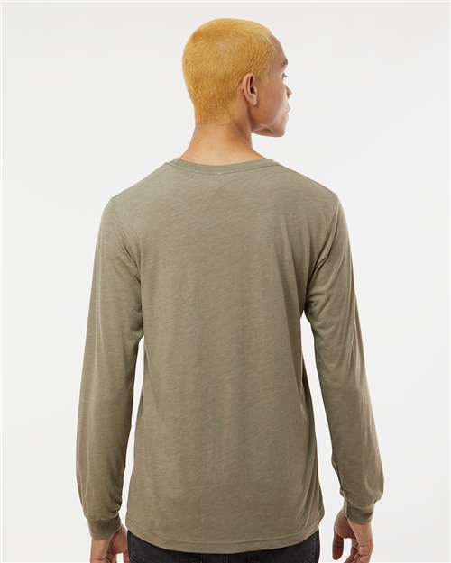 BELLA + CANVAS Unisex Triblend Long Sleeve Tee 3513 - Olive Triblend