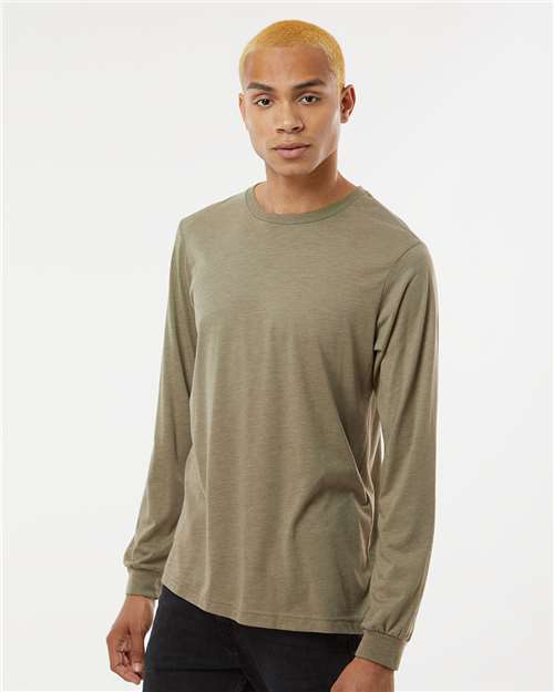 BELLA + CANVAS Unisex Triblend Long Sleeve Tee 3513 - Olive Triblend