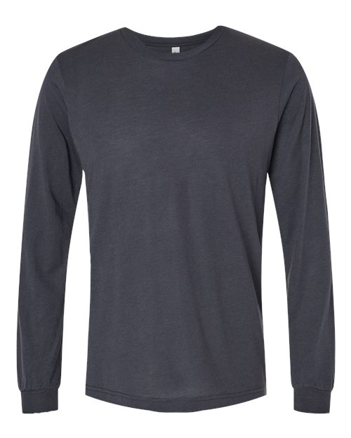 BELLA + CANVAS Unisex Triblend Long Sleeve Tee 3513 - Solid Dark Grey Triblend