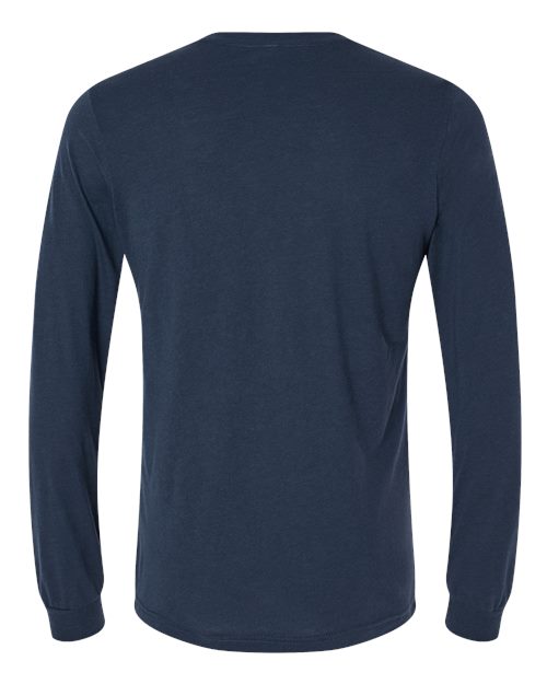 BELLA + CANVAS Unisex Triblend Long Sleeve Tee 3513 - Solid Navy Triblend