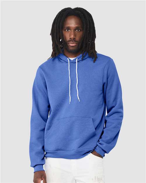 BELLA + CANVAS Unisex Sponge Fleece Hoodie Sweatshirt 3719 - Heather Columbia Blue