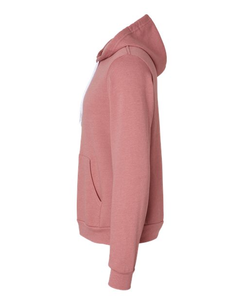 BELLA + CANVAS Unisex Sponge Fleece Hoodie Sweatshirt 3719 - Heather Mauve