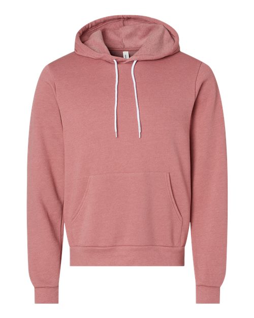 BELLA + CANVAS Unisex Sponge Fleece Hoodie Sweatshirt 3719 - Heather Mauve