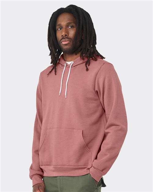 BELLA + CANVAS Unisex Sponge Fleece Hoodie Sweatshirt 3719 - Heather Mauve