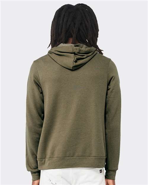 BELLA + CANVAS Unisex Sponge Fleece Hoodie Sweatshirt 3719 - Heather Olive