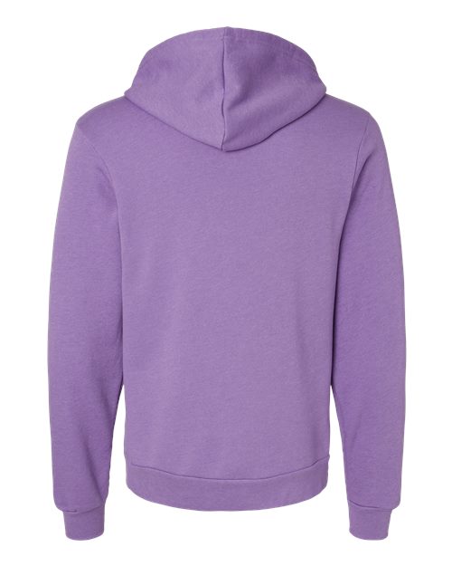 BELLA + CANVAS Unisex Sponge Fleece Hoodie Sweatshirt 3719 - Heather Team Purple