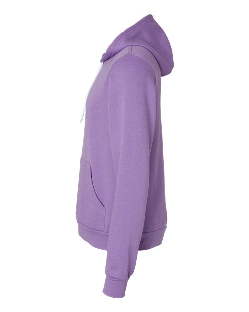 BELLA + CANVAS Unisex Sponge Fleece Hoodie Sweatshirt 3719 - Heather Team Purple