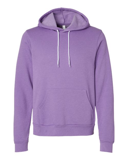 BELLA + CANVAS Unisex Sponge Fleece Hoodie Sweatshirt 3719 - Heather Team Purple