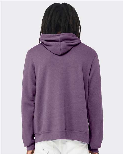 BELLA + CANVAS Unisex Sponge Fleece Hoodie Sweatshirt 3719 - Heather Team Purple