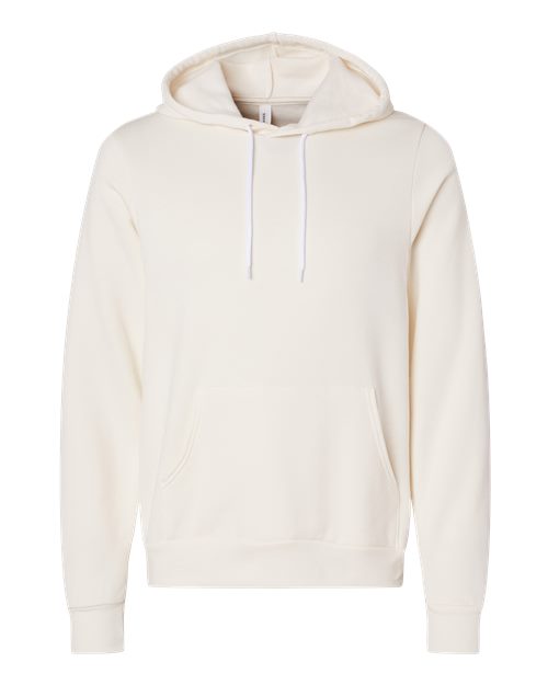 BELLA + CANVAS Unisex Sponge Fleece Hoodie Sweatshirt 3719 - Natural