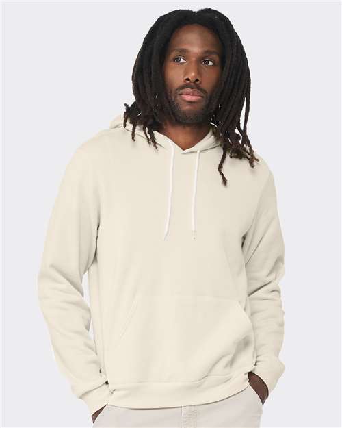 BELLA + CANVAS Unisex Sponge Fleece Hoodie Sweatshirt 3719 - Natural