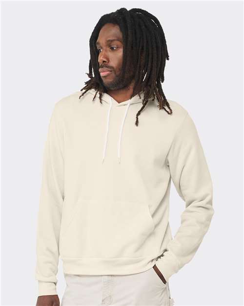 BELLA + CANVAS Unisex Sponge Fleece Hoodie Sweatshirt 3719 - Natural