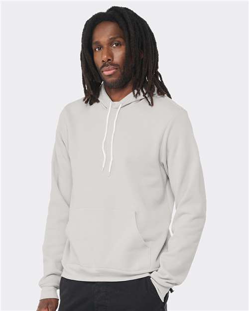 BELLA + CANVAS Unisex Sponge Fleece Hoodie Sweatshirt 3719 - Silver