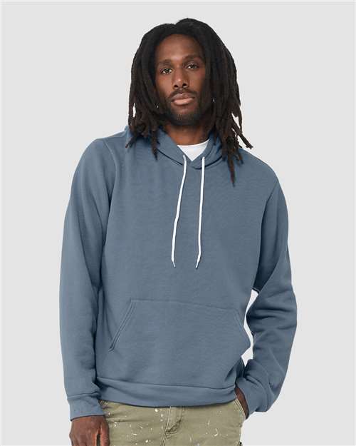 BELLA + CANVAS Unisex Sponge Fleece Hoodie Sweatshirt 3719 - Steel Blue