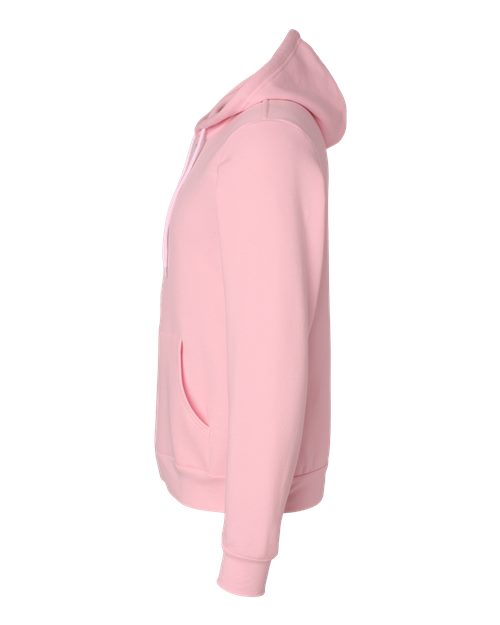 BELLA + CANVAS Unisex Sponge Fleece Full-Zip Hoodie Sweatshirt 3739 - Pink