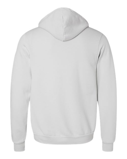 BELLA + CANVAS Unisex Sponge Fleece Full-Zip Hoodie Sweatshirt 3739 - Silver