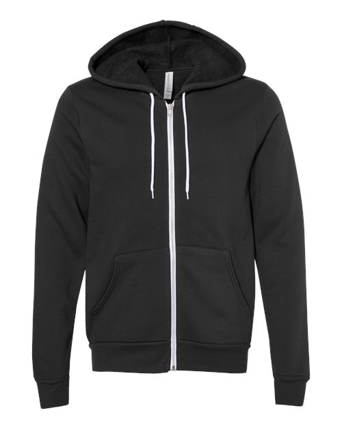 BELLA + CANVAS Unisex Sponge Fleece Full-Zip Hoodie Sweatshirt 3739 - Vintage Black